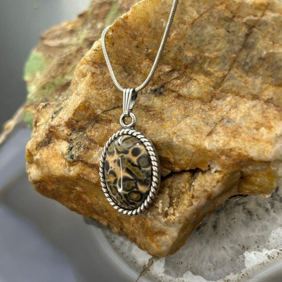 Carolyn Pollack Sterling Picture Jasper Pendant with 16" Necklace For Women - Picture 7 of 10